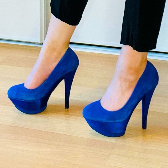 Bebe - Suede Platform Pumps - Picture 12 of 15